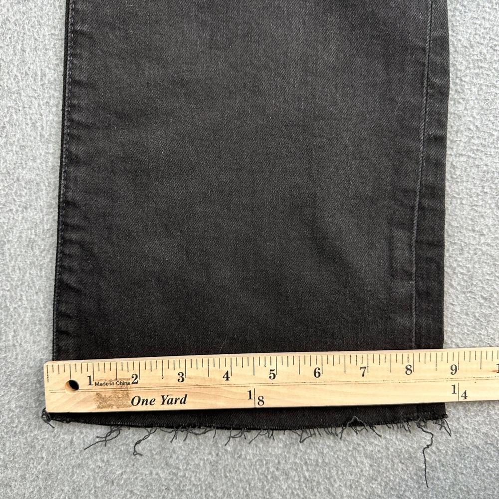 NEW Gap Jeans Women's 10/30R Black Kick Fit Flare Ankle Mid Rise Stretch Raw Hem - Picture 10 of 11
